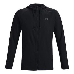 Куртка perforated windbreaker jacket 'black' Under Armour, черный