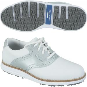 Мужские гольф-кроссовки Cole Haan Originalgrand Saddle, Optic White/Metallic Silver/Optic White Wp