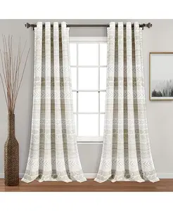 Фильтрующие свет оконные шторы Hygge Geo Lush Decor, taupe