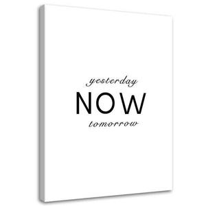 Картины на холсте Feeby Typografie Schriftzug, черно-белый