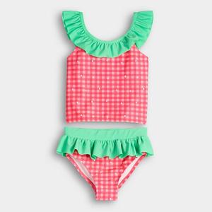 Детский топ-танкини с рюшами и плавки для девочки Jumping Beans, Red Gingham Strawberry
