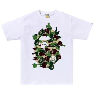 Футболка BAPE ABC Camo Rebuild Big Ape Head 'White/Green', белый