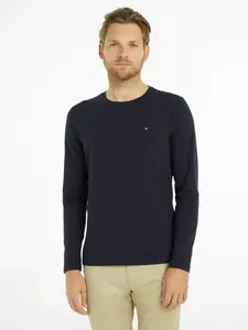 Рубашка Tommy Hilfiger с длинными рукавами "STRETCH SLIM FIT LONG SLEEVE", из органического эластичного хлопка, цвет Desert Sky