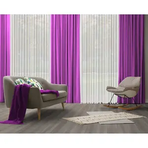 Штора Dim out с многофункциональной лентой, 1 шт., по размеру Wirth, фиолетовый