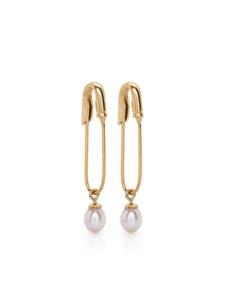 BEATRIZ PALACIOS серьги-подвески Safety Pin, золотой