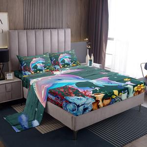 Erosebridal Комплект постельного белья Dolphin для детей с морским принтом подводного мира, Multi 20