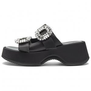 Тапочки-слайды женские, устойчивые к истиранию NINE WEST, Black