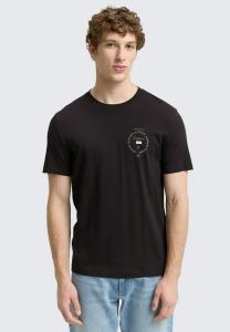 Футболка TOM TAILOR DENIM Print T-shirt, Night Watch Black/Black