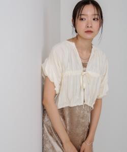 Рубашка-жилет со сборками и завязками