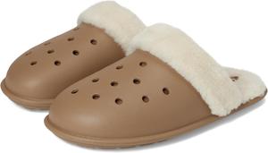 Взрослые тапочки Crocs Classic Fuzz Scuff, Sepia