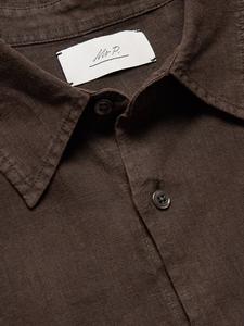 Рубашка из льна, окрашенная в готовом виде MR P., коричневый