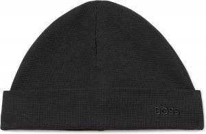 Мужская шапка-бини BOSS с вафельной структурой и тональным логотипом, Black Token