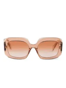 Солнцезащитные очки в прямоугольной оправе Prada, коричневый