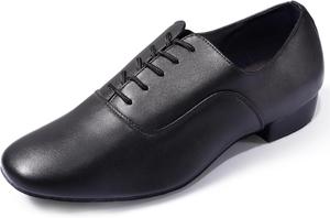 Мужские бальные туфли Dynadans с кожаной подошвой для латиноамериканских танцев, сальсы, характерных танцев, танго и вальса, черный