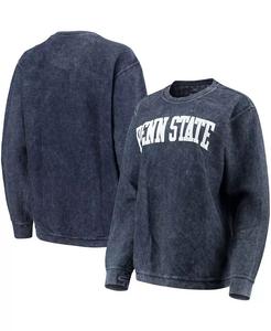 Женская темно-синяя толстовка-пуловер Penn State Nittany Lions Comfy Cord Vintage-Like Wash Basic Arch Pressbox