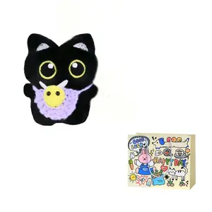 Bobby Bear Очаровательные и милые плюшевые куклы маленький черный кот подвеска 10см высота