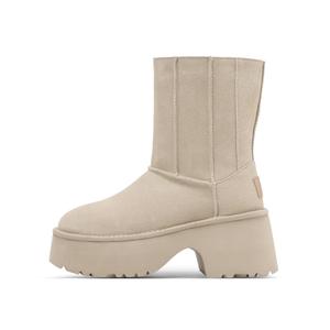 C°BANNER Теплые и износостойкие зимние ботинки женские бежевого цвета