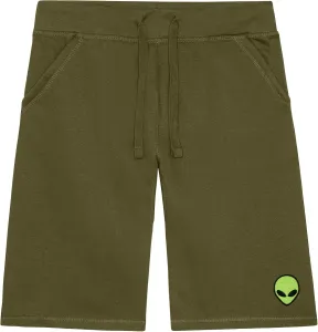 Мужские шорты DALIX Alien с вышивкой, мягкий флис, свободный крой