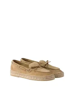 Женские замшевые эспадрильи Prada, бежевый