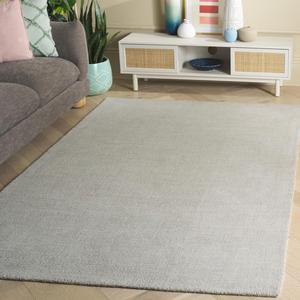 Ковер SAFAVIEH, 122 x 183 см,  Abstract Collection, Silver, ручной работы из шерсти, идеально для гостиной, столовой, спальни (ABT361G)