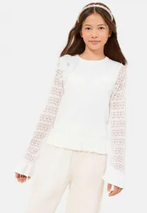 Джемпер с баской стандартного кроя для особых случаев Lipsy, White