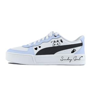 PUMA Женские кроссовки Skye для скейтбординга с низким верхом, устойчивые к истиранию, синие