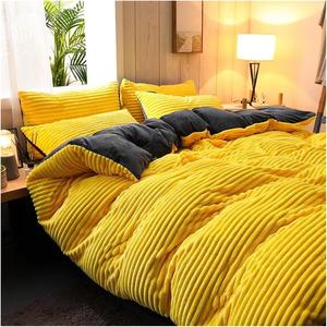 Generic Комплект постельного белья зимний утепленный плюшевый Yellow