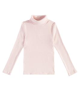 Хлопковый свитер с высоким воротом Bonpoint, цвет rose fard