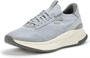 Мужские кроссовки BOSS с современной трикотажной структурой для бега, серый