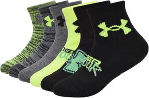 Under Armour детские носки Essential Quarter, набор, Throwback Black