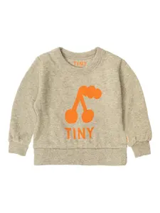 Толстовка с принтом вишни Tiny Cottons, серый