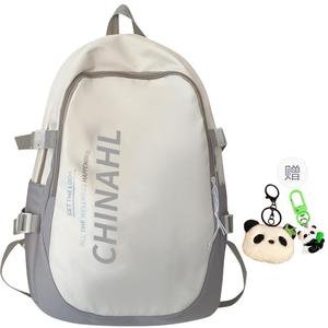 WARRIOR Нейлоновый рюкзак унисекс черно-белый, White Gray[Combination Charm]