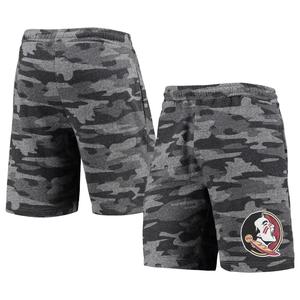 Мужские шорты Concepts Sport Угольно-Серый с камуфляжным принтом Seminoles штата Флорида Terry Jam Lounge Shorts