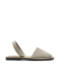 Женские сандалии меноркан из кожи с мягкой стелькой CASTELL MENORCA, серый