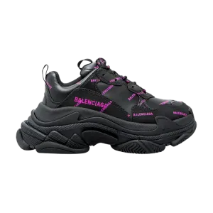 Кроссовки Balenciaga Wmns Triple S Sneaker, All Over Logo - Black Pink