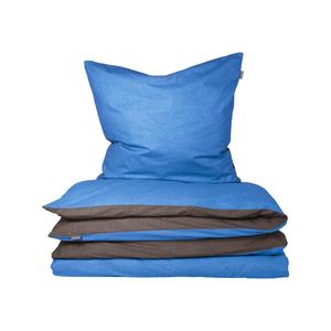 Двусторонний комплект постельного белья - перкаль - 2 предмета - 155 x 220 см - сине-темно-серый SCHIESSER, темно-серый/синий