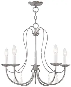 Люстра из металла Mirabella 5-light Livex, chrome