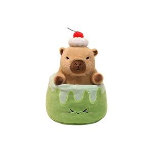 Милые игрушки капибара с десертом плюшевая кукла высота 20см DUOAI