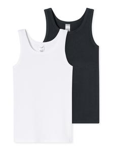 Майка SCHIESSER 95/5, цвет Graphite/White