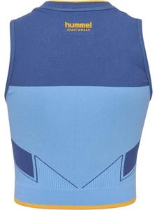 Спортивная футболка Seamless Top синего цвета Hummel