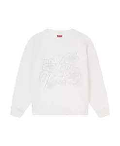 Белая толстовка с кристаллическим логотипом в виде созвездия Kenzo, белый