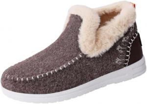 Женские зимние сапоги с теплой меховой подкладкой, ботильоны для снега, удобная уличная обувь для женщин HCHCTRY, Coffee Color