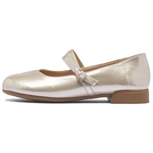 AGSDON Туфли Мэри Джейн на массивном каблуке 2 см женские шампань, цвет Champagne