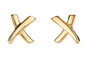 Серьги-гвоздики Paloma Picasso из 18-каратного золота для женщин TIFFANY & CO., желтый