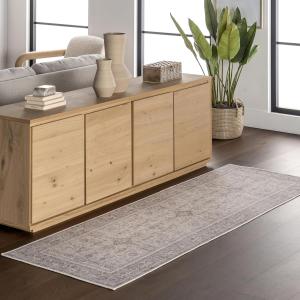 Ковер для помещений nuLOOM, 77 x 244 см, Green Haven Collection, переработанный хлопок, можно стирать в стиральной машине, простроченные края, плоское плетение, Vietta Beige