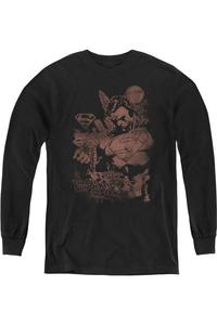 Футболка с длинным рукавом Superman Somber Power Youth Gildan, черный