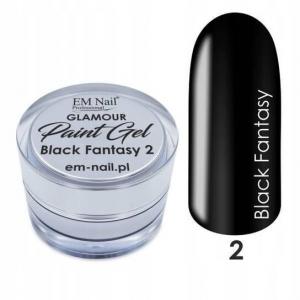 Декоративный гель, EM Nail Paint Gel Black Fantasy