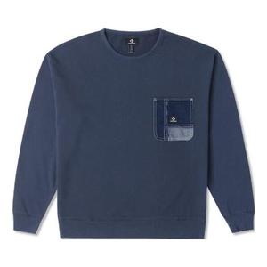 Свитер denim patchwork crew sweatshirt 'navy' Converse, синий