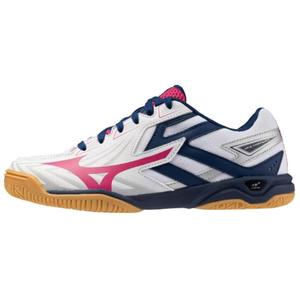 Mizuno Женские кроссовки Wave Kaiserburg 8 Wide, цвет "Белый, темно-синий, розовый"