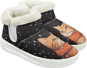 Зимние сапоги для женщин и мужчин, теплые ботинки с утеплением, флисовая подкладка, удобная резиновая подошва, модный подарок Cugasmaru, Cat